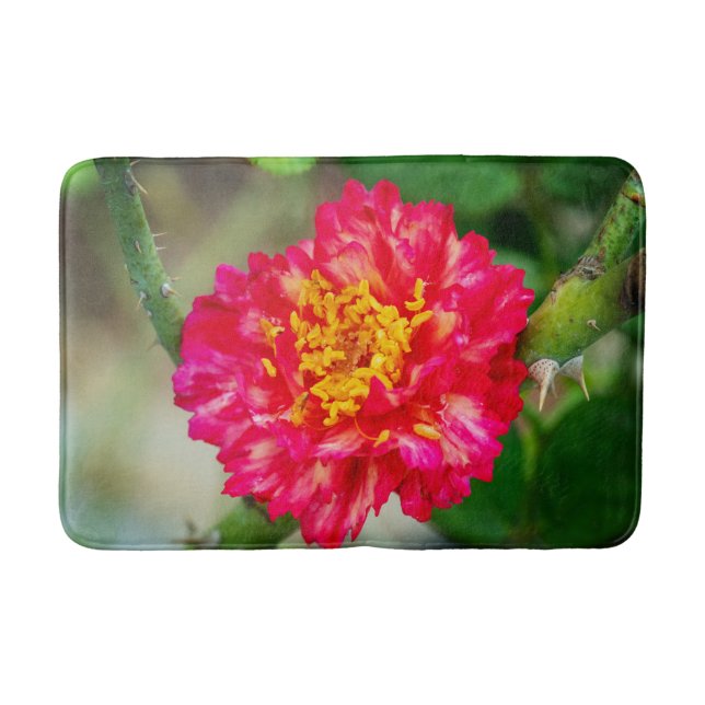 Tapis De Bain Fleurs roses rouges (Devant)