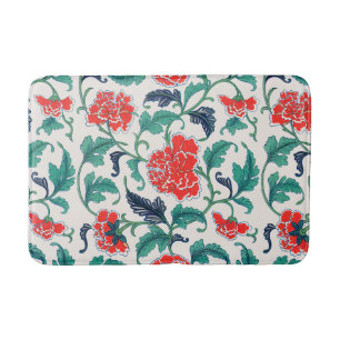 Tapis De Bain Fleurs rouges