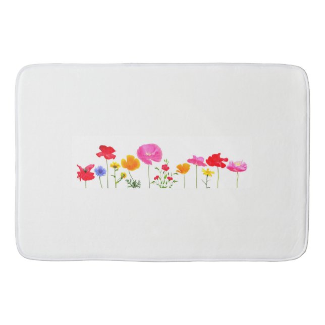 Tapis De Bain fleurs sauvages de pré (Devant)