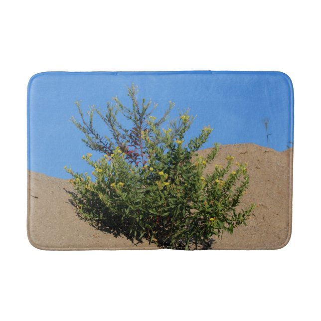 Tapis De Bain Fleurs sauvages Jaunes En Flore De Sable (Devant)