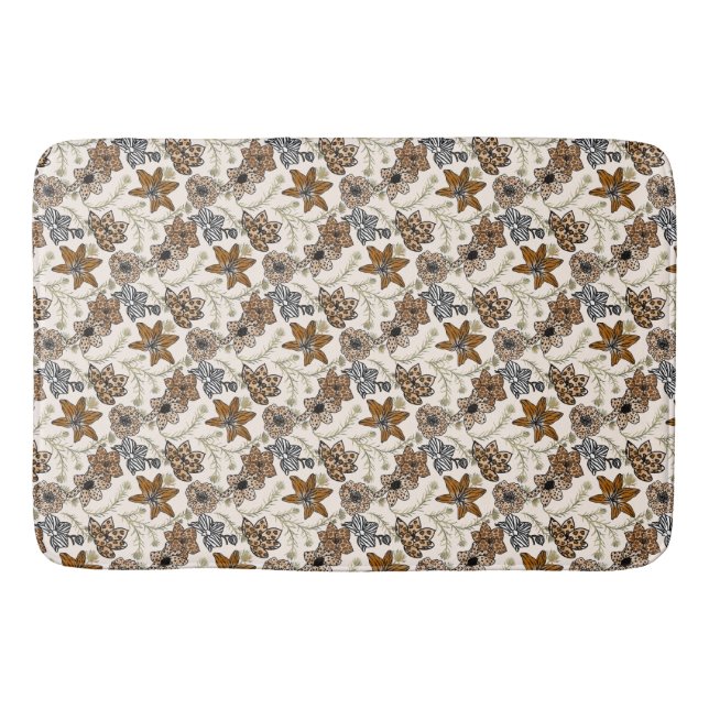 Tapis De Bain Fleurs sauvages Safari - Floral Poster de animal m (Devant)