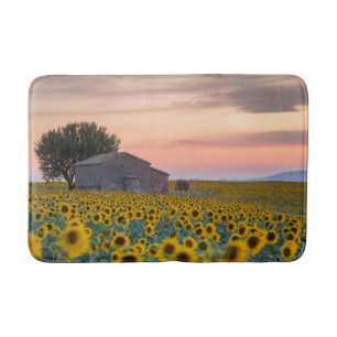Tapis De Bain Fleurs   Sunflower Field Provence, France