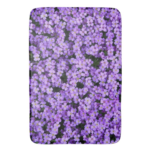 Tapis De Bain Fleurs violettes - (devant Vertical)
