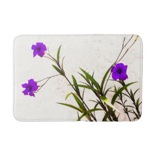 Tapis De Bain Fleurs violettes dans la brise