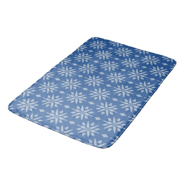Tapis De Bain Flocons de neige tricotés (Angle)
