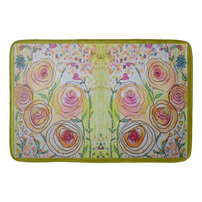 Tapis de bain floral (Devant)