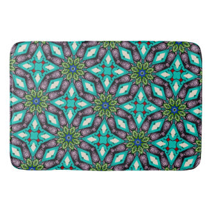 Tapis De Bain Floral Abstrait coloré