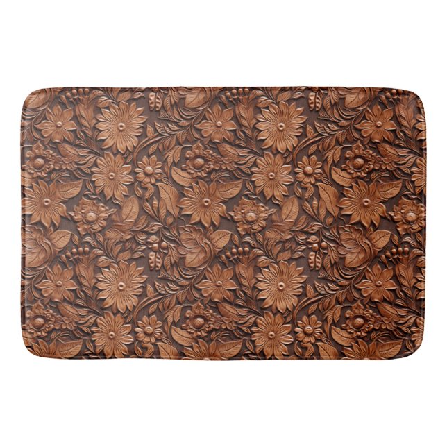Tapis De Bain Floral Boho Brown (Devant)