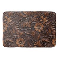 Floral Brown occidental Faux Cuir