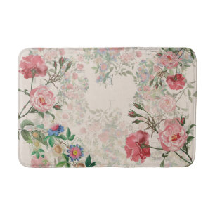 Tapis de bain floral de Passionflower rose