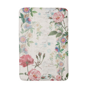 Tapis de bain floral de Passionflower rose