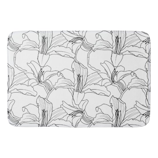 Tapis de bain floral d'ensembles tropicaux