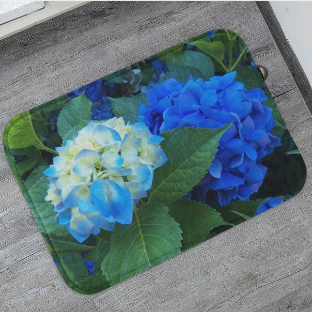 Tapis De Bain Floral d'Hydrangée Bleue (In Situ)