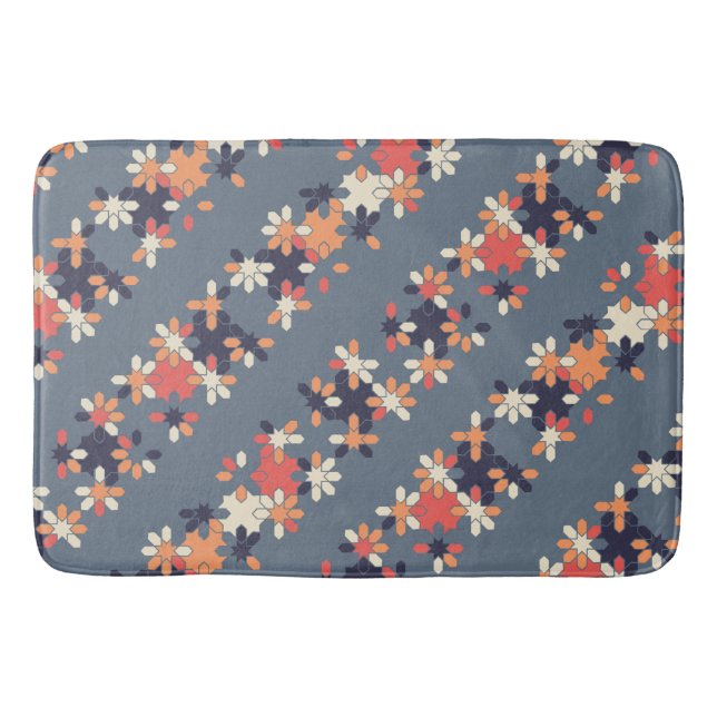 Tapis De Bain Floral géométrique Motif sans couture (Devant)