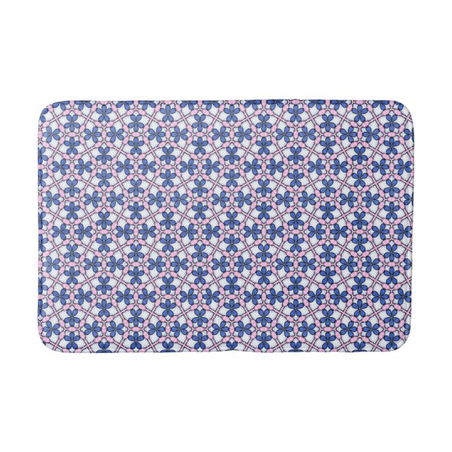 Tapis de bain floral Ne m'oubliez pas (Devant)