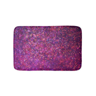 Tapis De Bain Floral Parties scintillant violet Personnalisé