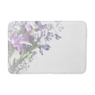 Tapis de bain floral pourpre
