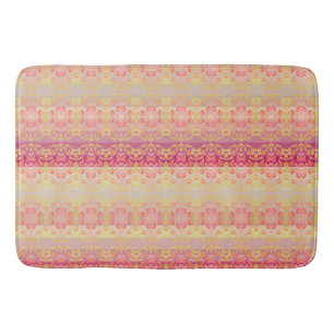 Tapis De Bain Floral Rose Et Peach