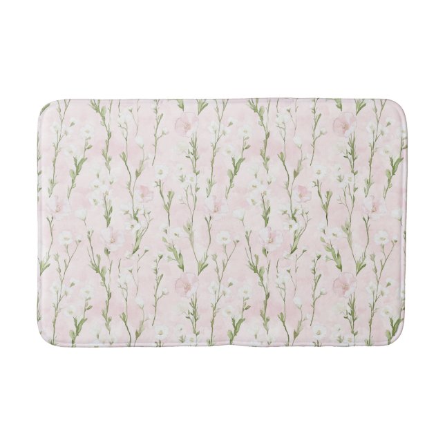 Tapis De Bain Floral rose pâle (Devant)