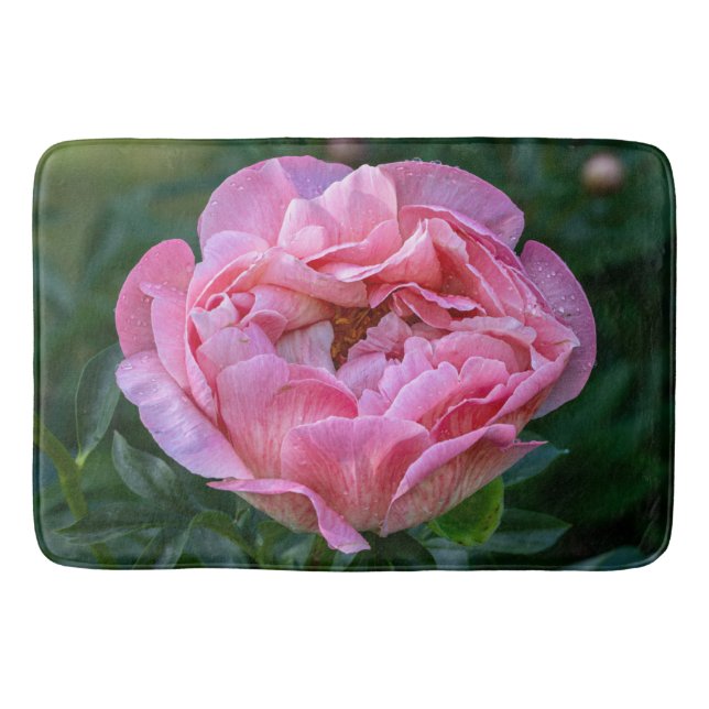 Tapis De Bain Floral rose Peony Photographie (Devant)