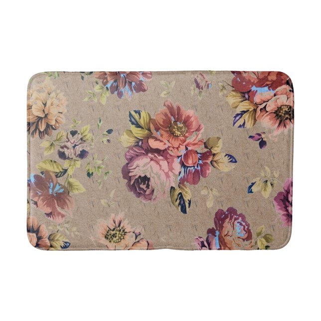 Tapis De Bain Floral rustique vintage (Devant)