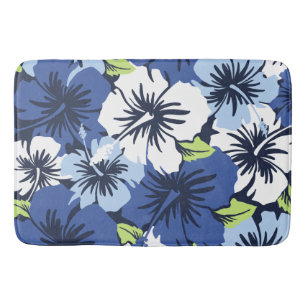 Tapis De Bain Floral tropical hawaïen de ketmie épique