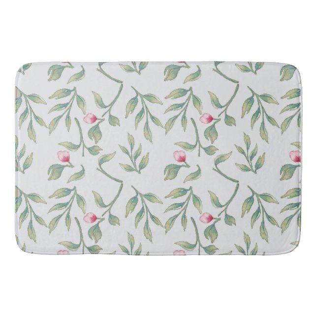 Tapis De Bain Flore délicate Frise tropicale Bras floral (Devant)