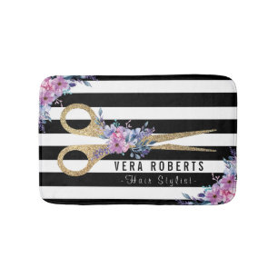 Tapis De Bain Flore Hair Styliste Parties scintillant Ciseau Bea