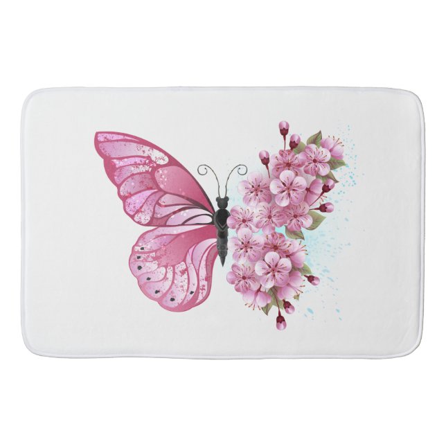 Tapis De Bain Flower Butterfly (Devant)