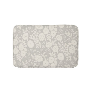 Tapis De Bain Flower Daisy Vintage Motif gris Bain Mat