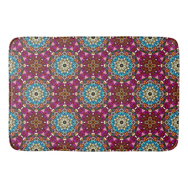 Tapis De Bain Flower Power Jardin Groovy  (Devant)