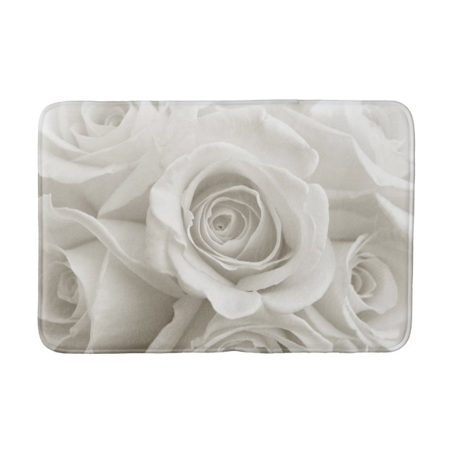 Tapis De Bain Flowers | White Roses (Devant)