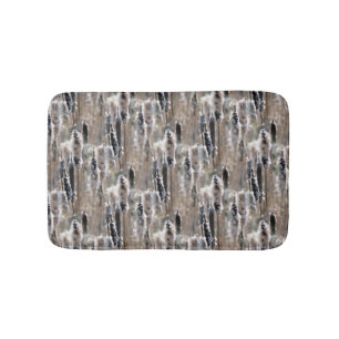 Tapis De Bain Fluffy Cattails Nature Motif