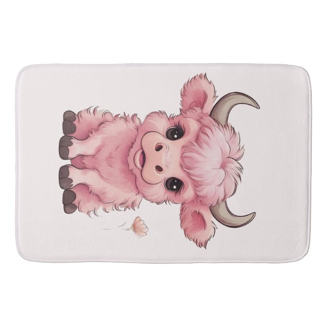 Tapis De Bain Fluffy Rose Highlands Scottish Cow (Devant)
