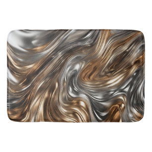 Tapis De Bain Flux d'argent et d'or Mat de bain moderne