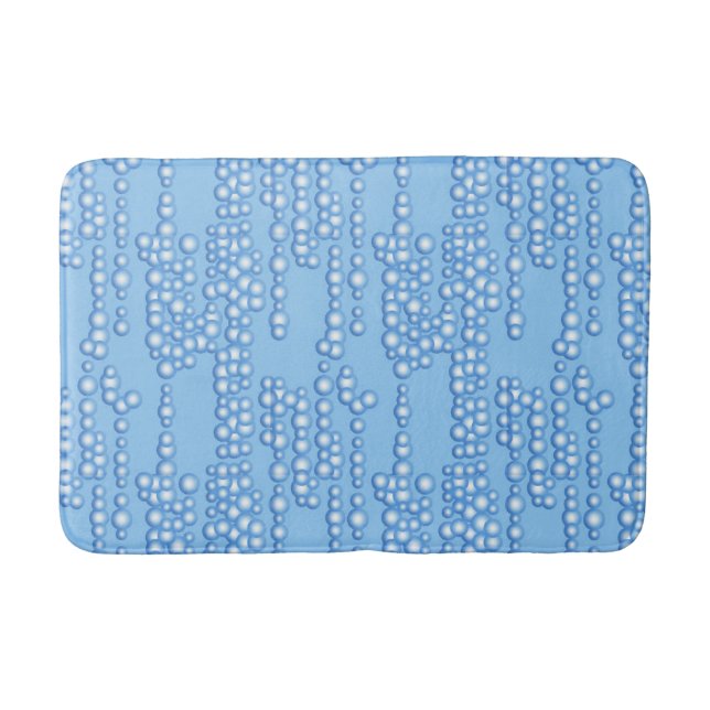 Tapis De Bain Flux de bulles, tons bleu clair (Devant)