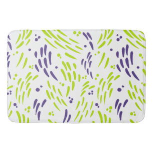 Tapis De Bain Flux de chaux vert et pourpre