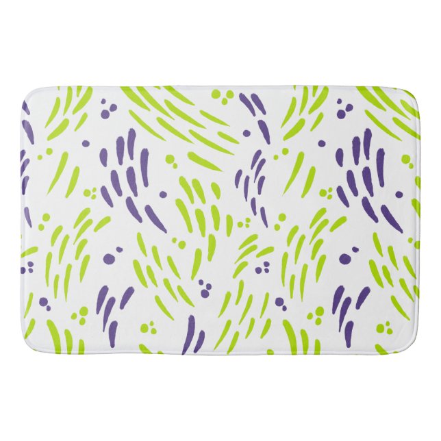 Tapis De Bain Flux de chaux vert et pourpre (Devant)