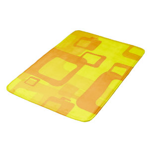 Tapis De Bain Flux de soleil vibrant - Formes d'art abstrait mod
