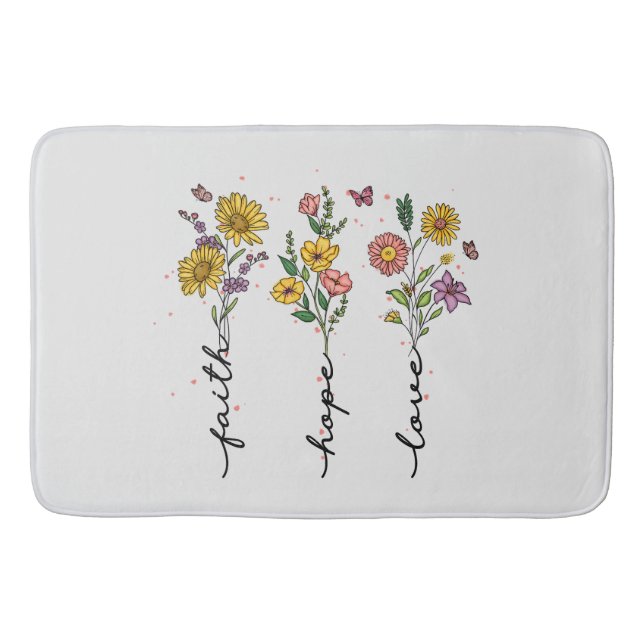 Tapis De Bain Foi-Espoir-Amour (Devant)