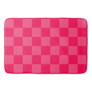 Tapis De Bain Fond à carreaux rose