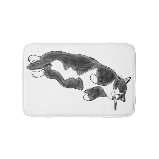 Tapis De Bain FooFooCat : Chat enorme paresseux de smoking (Devant)