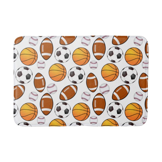 Tapis De Bain Football Football baseball baseball thème sportif (Devant)