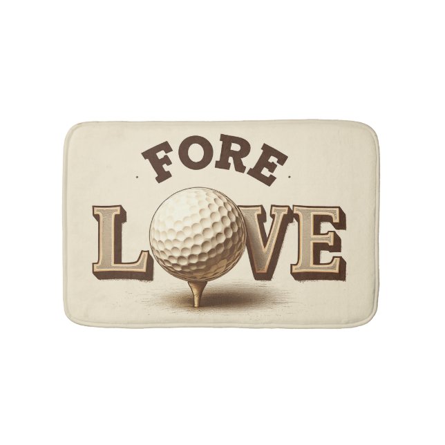 Tapis De Bain Fore Love Golf Bain Mat Pour Les Golfeurs (Devant)