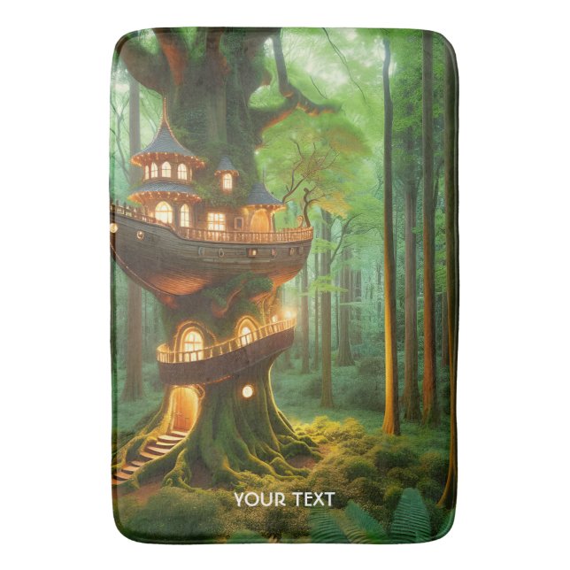 Tapis De Bain Forêt d'arbre à Imaginaire mou (devant Vertical)