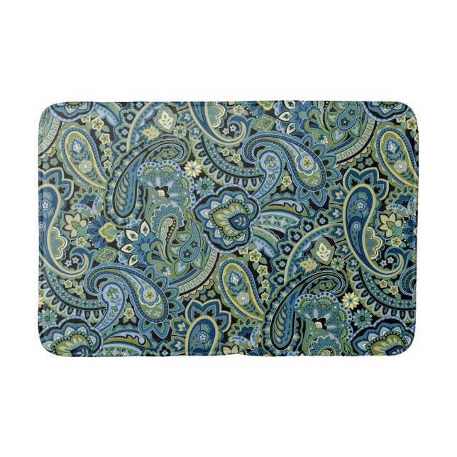 Tapis De Bain Forêt de Paisley verte (Devant)