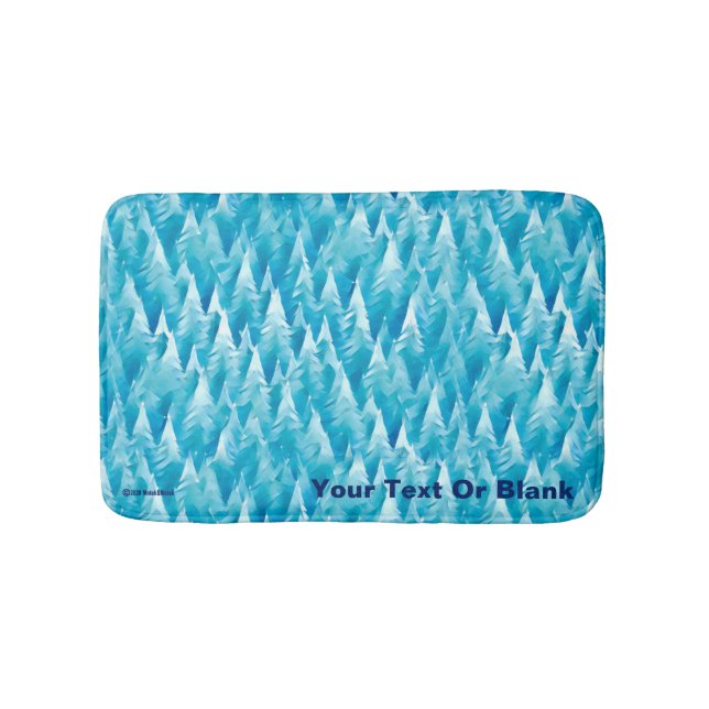 Tapis De Bain Forêt fractale bleue (Devant)