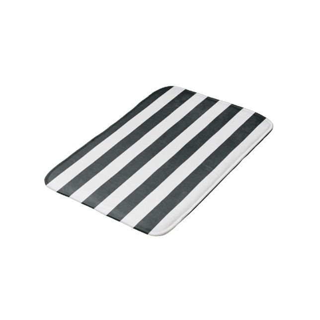 Tapis De Bain Forêt-Noire Grandes vertes et blanches (Angle)