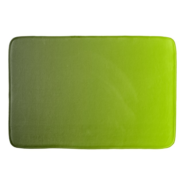 Tapis De Bain Forêt verte ensoleillée Vert chaud Couleurs chaude (Devant)