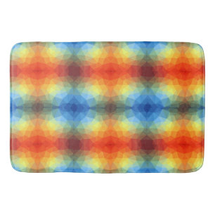 Tapis De Bain Forme géométrique arc-en-ciel moderne
